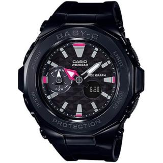 【CASIO 卡西歐】BABY-G 海灘時尚格紋雙顯腕錶(BGA-225G-1A)