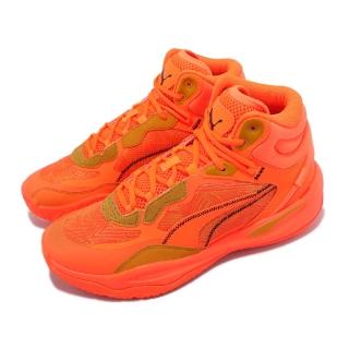 【PUMA】籃球鞋 Playmaker Pro Mid Laser 男鞋 橘 高筒 緩衝 運動鞋(37832701)