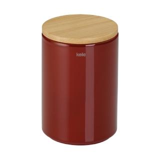 【KELA】Cady陶製密封罐 朱紅700ml(保鮮罐 咖啡罐 收納罐 零食罐 儲物罐)