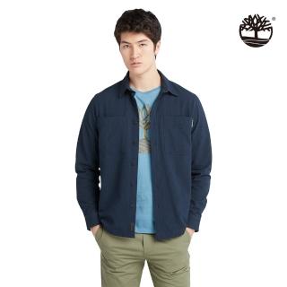 【Timberland】男款深藍色TIMBERCHILL吸濕透氣襯衫外套(A68BN433)