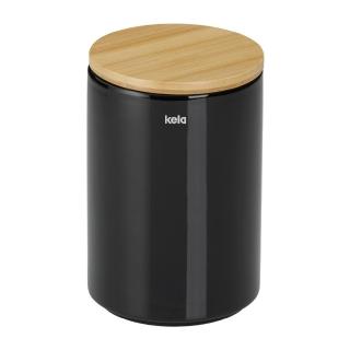 【KELA】Cady陶製密封罐 墨黑700ml(保鮮罐 咖啡罐 收納罐 零食罐 儲物罐)