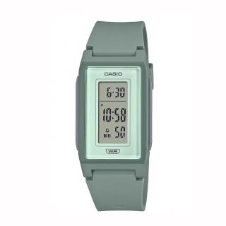 【CASIO 卡西歐】LF-10WH-3D 時尚簡約運動輕盈細長環保數字電子錶 粉綠