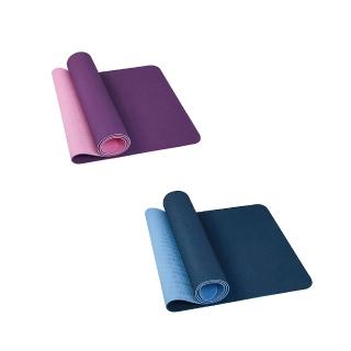 【SUCCESS 成功】防霉無毒瑜珈墊 6mm 藍、紫/個 S4690