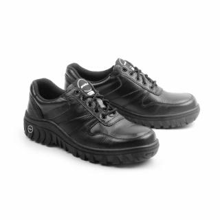 【PUHU 彪琥】拼接工作安全鞋 - 荔紋黑(100%MIT台灣製 鋼頭鞋 工作鞋 防護鞋 安全鞋)