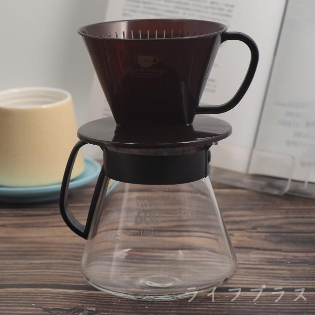 【NAKAYA】日本製NAKAYA扇形咖啡濾杯-2~4人X1+咖啡壺-600mlX1(咖啡濾杯)