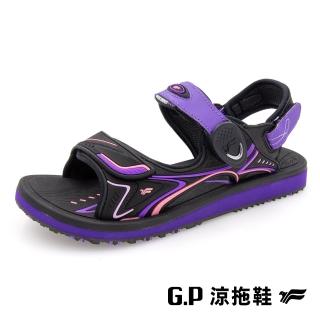 【G.P】女款高彈力舒適磁扣兩用涼拖鞋G3832W-紫色(SIZE:35-39 共三色)