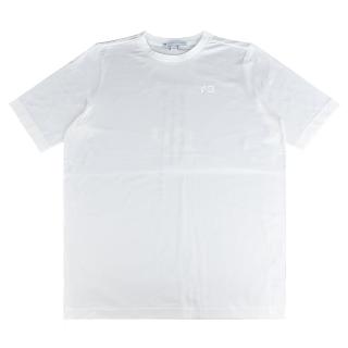 【Y-3 山本耀司】Y-3 20週年紀念款白字LOGO短袖圓領T恤(平輸品/男款/白)