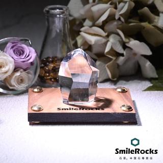 【SmileRocks 石麥】白水晶隨形冰塊 4.7x3.4x2.8cm(淨化水晶 附SmilePad 6X9底板)