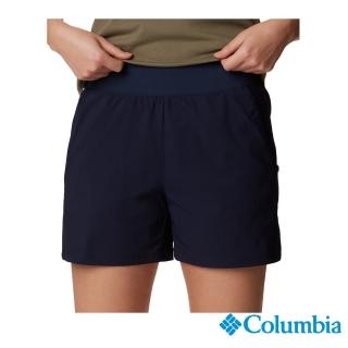 【Columbia 哥倫比亞 官方旗艦】女款-Leslie Falls超防曬UPF50防潑短褲-深藍(UAR08640NY)