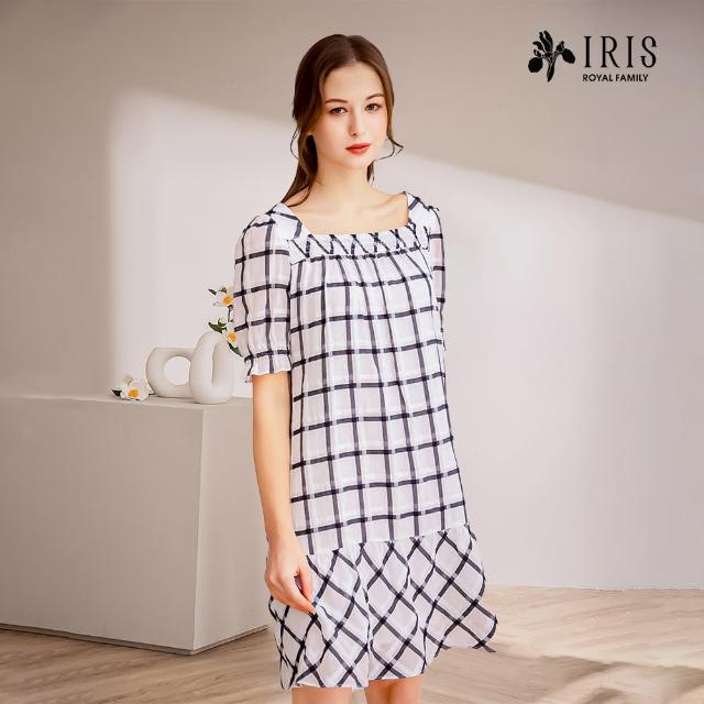 【IRIS 艾莉詩】質感棉質格紋洋裝(32620)