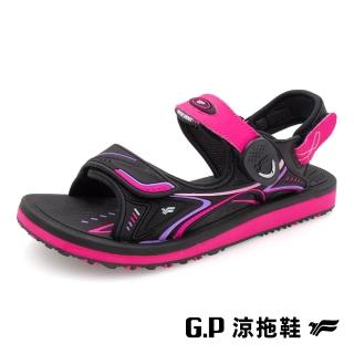 【G.P】女款高彈力舒適磁扣兩用涼拖鞋G3832W-黑桃色(SIZE:35-39 共三色)