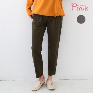 【PINK NEW GIRL】休閒摺耳造型雙口袋長褲 J4503SD(2色)