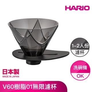 【HARIO】V60 樹脂01無限濾杯 1～2杯(VDMU-02-TB)
