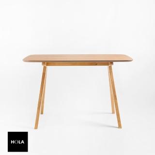 【HOLA】奧可利北歐自然風全實木餐桌160x90xH75cm