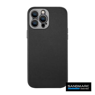 【SANDMARC】手機鏡頭專用iPhone經典皮革保護殼 iPhone14Pro 黑(手機殼 iPhone皮殼 iPhone皮套)