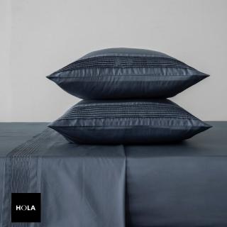 【HOLA】艾維爾埃及棉素色床包加大石墨藍