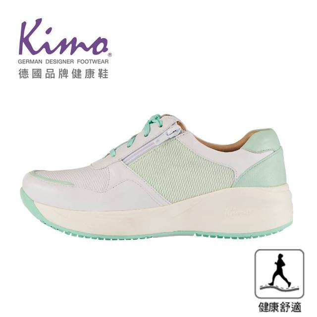 【Kimo】專利足弓支撐-珠光山羊白混色網布健康鞋 女鞋(象牙白 KBBSF160130)