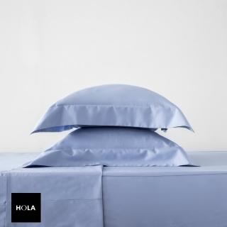 【HOLA】純棉素色床包雙人-藍紫