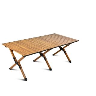 【酷博士】輕量木紋折疊桌120cm(蛋捲桌 露營 野餐)