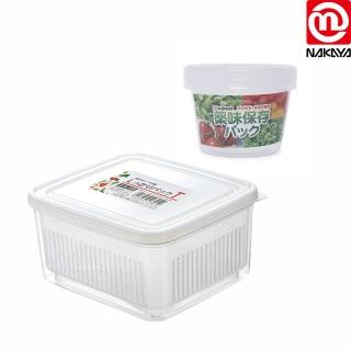 【NAKAYA】可冷藏冷凍 瀝水保鮮盒-方/圓(日本製 可瀝水 保鮮盒)