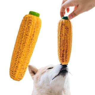 烤玉米乳膠發聲玩具(耐啃咬 狗玩具 磨牙棒 潔牙骨 互動 寵物玩具 幼犬 訓練球 玩具球)