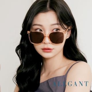 【ALEGANT】芙麗粉復古風格輕量橢圓方框墨鏡/UV400太陽眼鏡(繁花的小步舞曲)