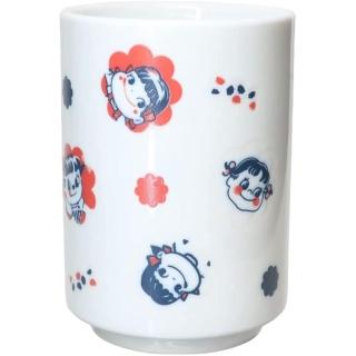 【小禮堂】不二家Peko 陶瓷茶杯 240ml - 白大頭款(平輸品)