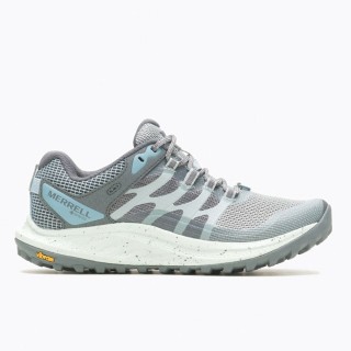 【MERRELL】登山鞋 野跑鞋 女鞋 ANTORA 3 GORE-TEX 灰藍色(ML067566)