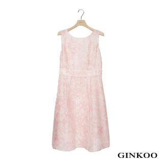 【GINKOO 俊克】簍空燒花蕾絲洋裝