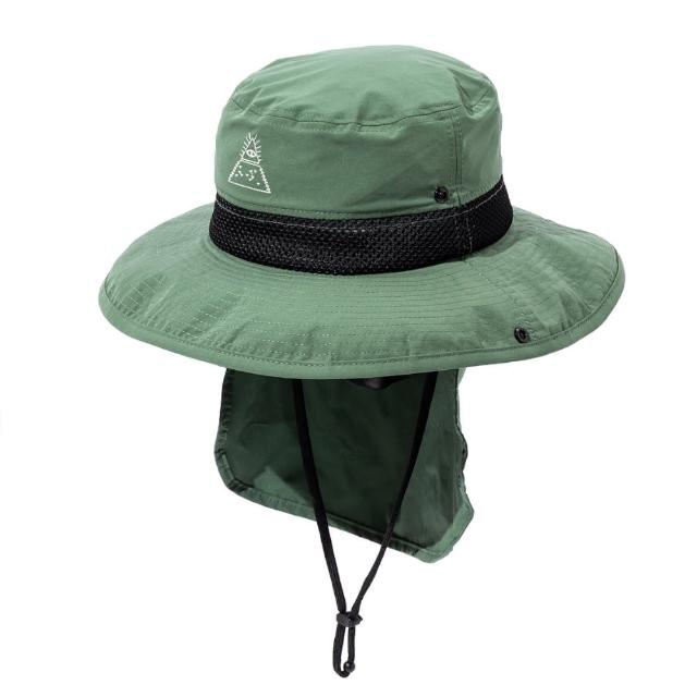 【POLER STUFF】日本限定 2WAY SUNGUARD LONG BRIM HAT 風格漁夫帽 / 遮陽戰術帽(橄欖色)