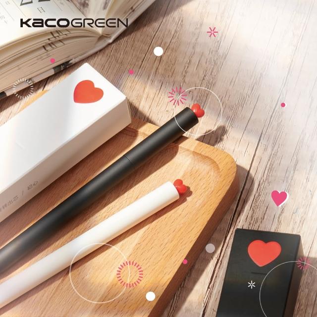 【KACOGREEN】FIRST LOVE 初心0.5黑色旋轉中性筆組(2款可選/中性筆/黑色中性筆/愛心筆/用於筆記手帳/KACO)