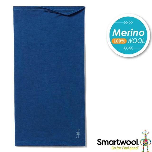 【SmartWool】Thermal 美麗諾羊毛植物染素色頸套.保暖魔術頭巾(SW017049-F84 靛藍)