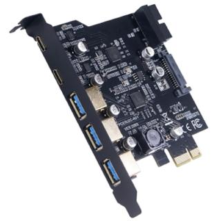 【伽利略】PCI-E USB 3.0 3+2C+2前置 7埠卡(PTU32C3)