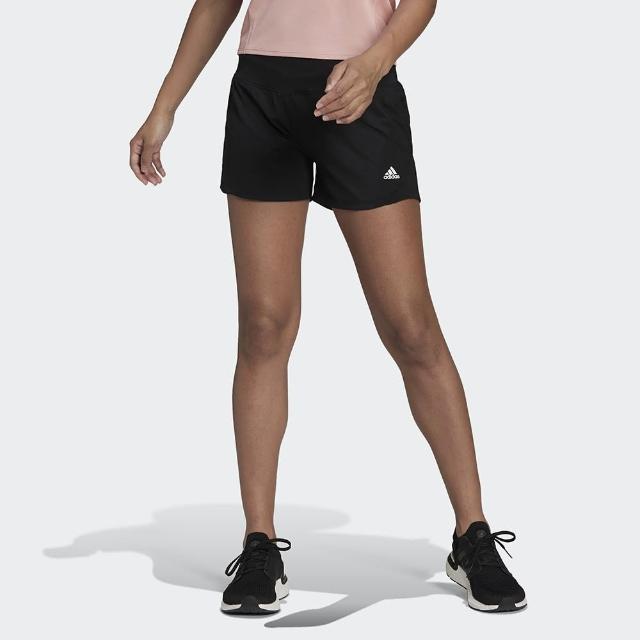 【adidas 愛迪達】短褲 女款 運動短褲 慢跑 國際碼 WTR HIIT KNT SH 黑 HD0667