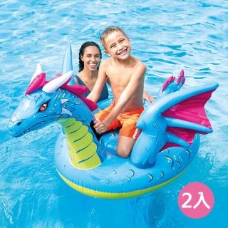 【INTEX】Vencedor 神秘龍充氣座騎(充氣坐騎 充氣浮排 浮床 水上玩具-2入)