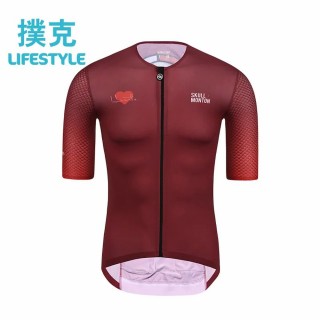 【MONTON】Heart紅色男款短上衣(男性自行車服/短袖車衣/自行車衣)