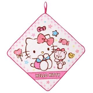 【Marushin 丸真】三麗鷗 可掛式方巾 Hello Kitty 粉紅糖果(生活 雜貨)