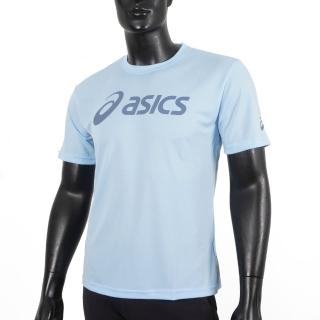 【asics 亞瑟士】T恤 短袖 吸濕快乾 透氣舒適 輕量柔軟 水藍(2033B666-400)