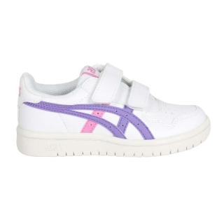 【asics 亞瑟士】17-22CM_JAPAN S PS 女中童運動鞋-慢跑 復古 亞瑟士 白粉紫(1204A008-116)