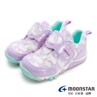 【MOONSTAR 月星】童鞋迪士尼冰雪奇緣電燈鞋(紫)