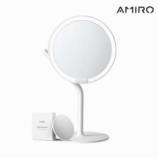 【AMIRO】Mate S 系列LED高清日光化妝鏡(升級Type-C接口內含5倍放大鏡 易拆卸充電式設計方便攜帶 情人節)
