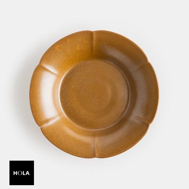 【HOLA】映洸陶瓷6.8吋湯盤 棕