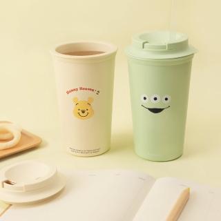 【Disney 迪士尼】輕巧耐熱隨行杯(韓國製造 BPA FREE 450ml環保杯 飲料杯 咖啡杯)