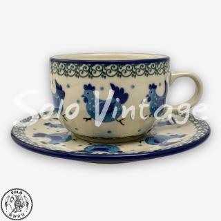 【SOLO 波蘭陶】CA 波蘭陶 200ML 咖啡杯盤組 藍公雞系列 CERAMIKA ARTYSTYCZNA