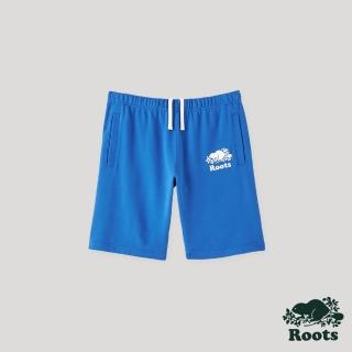 【Roots】Roots男裝-絕對經典系列 海狸LOGO有機棉短褲(藍色)