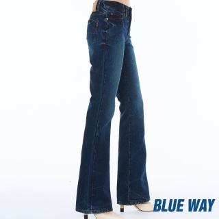 【BLUE WAY】女裝 低腰丹寧喇叭褲 牛仔褲-BLUE WAY