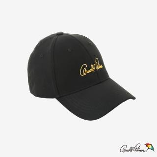 【Arnold Palmer 雨傘】配件-經典草寫簽名LOGO棒球帽(黑色)