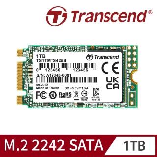 【Transcend 創見】MTS425S 1TB M.2 2242 SATA Ⅲ SSD固態硬碟(TS1TMTS425S)