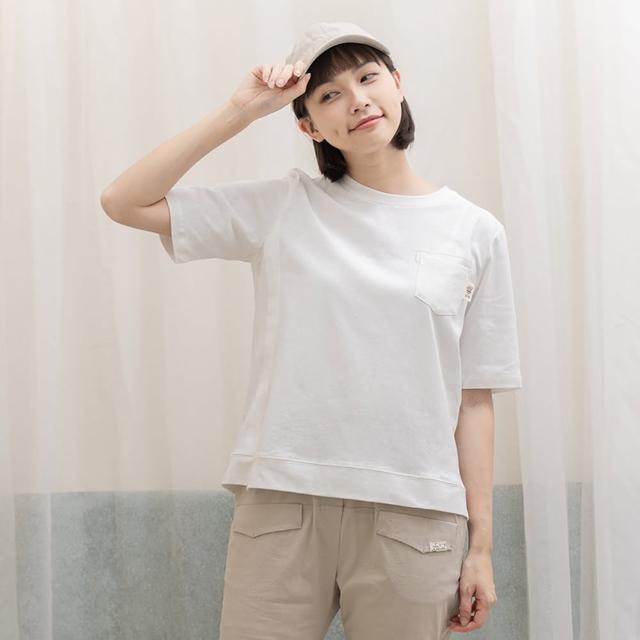 【Hana Mokuba】花木馬日系女裝純棉不對稱剪接T恤(T恤)