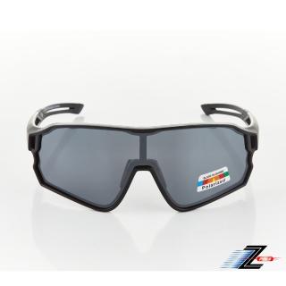 【Z-POLS】新一代PRO款搭載頂級Polarized 強抗UV400電鍍水銀黑偏光運動太陽眼鏡(帥氣消光黑全框設計)